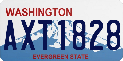 WA license plate AXT1828