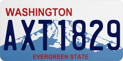 WA license plate AXT1829