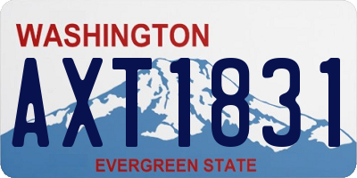 WA license plate AXT1831
