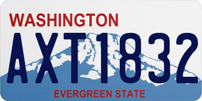 WA license plate AXT1832