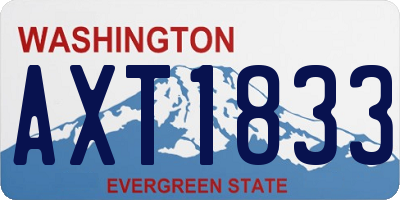 WA license plate AXT1833