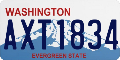WA license plate AXT1834