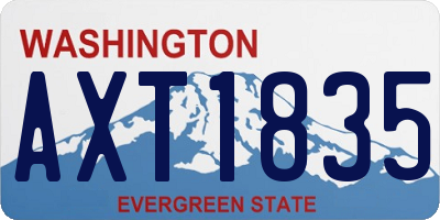 WA license plate AXT1835