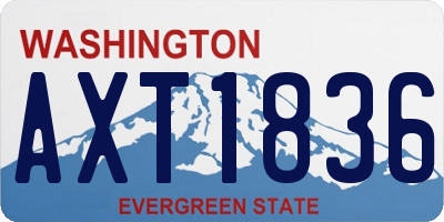 WA license plate AXT1836
