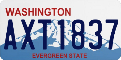 WA license plate AXT1837