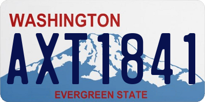 WA license plate AXT1841