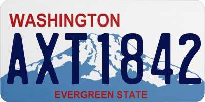 WA license plate AXT1842
