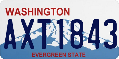 WA license plate AXT1843