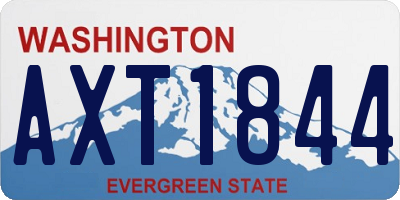 WA license plate AXT1844