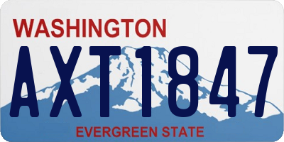 WA license plate AXT1847