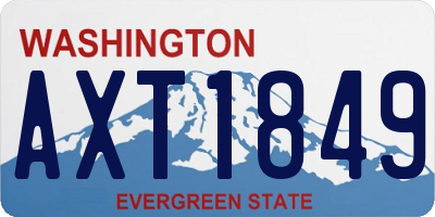 WA license plate AXT1849