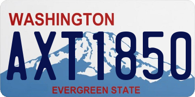 WA license plate AXT1850