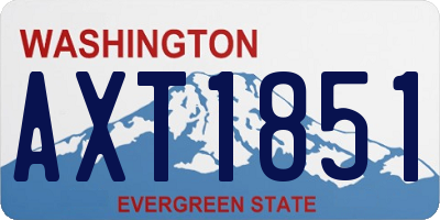 WA license plate AXT1851