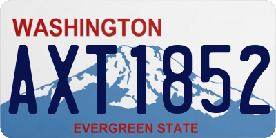 WA license plate AXT1852