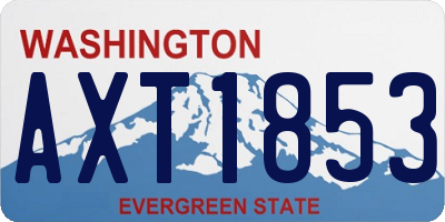 WA license plate AXT1853