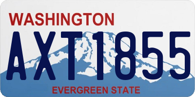 WA license plate AXT1855