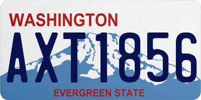WA license plate AXT1856