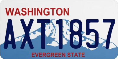 WA license plate AXT1857