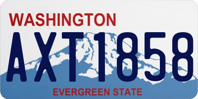 WA license plate AXT1858