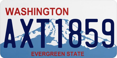 WA license plate AXT1859