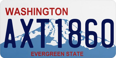 WA license plate AXT1860