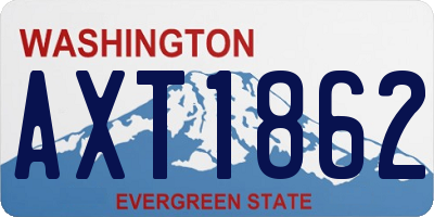 WA license plate AXT1862