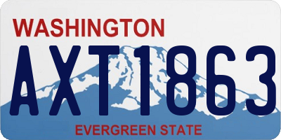WA license plate AXT1863