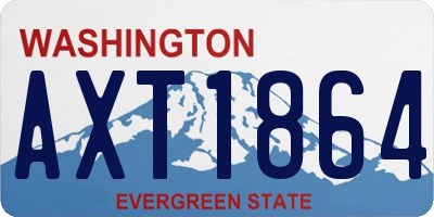 WA license plate AXT1864