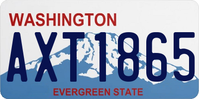 WA license plate AXT1865