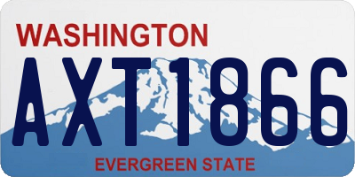 WA license plate AXT1866