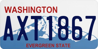 WA license plate AXT1867