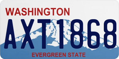 WA license plate AXT1868