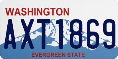 WA license plate AXT1869
