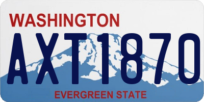 WA license plate AXT1870
