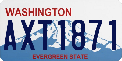 WA license plate AXT1871