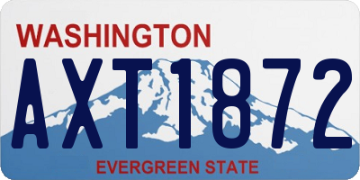 WA license plate AXT1872
