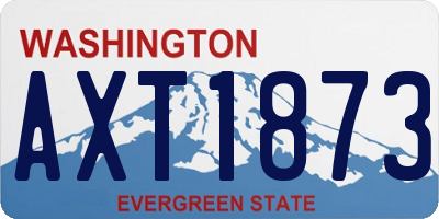 WA license plate AXT1873