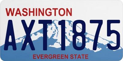 WA license plate AXT1875