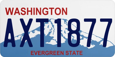 WA license plate AXT1877
