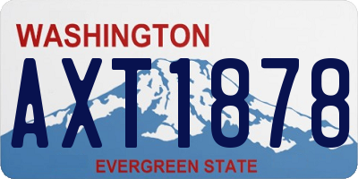 WA license plate AXT1878