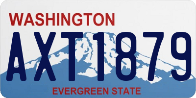 WA license plate AXT1879