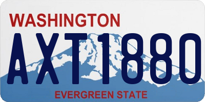 WA license plate AXT1880
