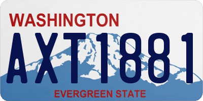 WA license plate AXT1881