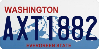 WA license plate AXT1882