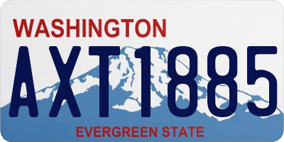 WA license plate AXT1885