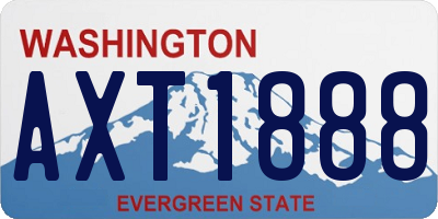 WA license plate AXT1888