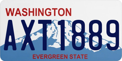 WA license plate AXT1889