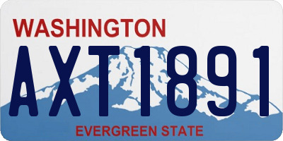 WA license plate AXT1891