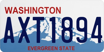 WA license plate AXT1894