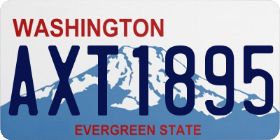 WA license plate AXT1895
